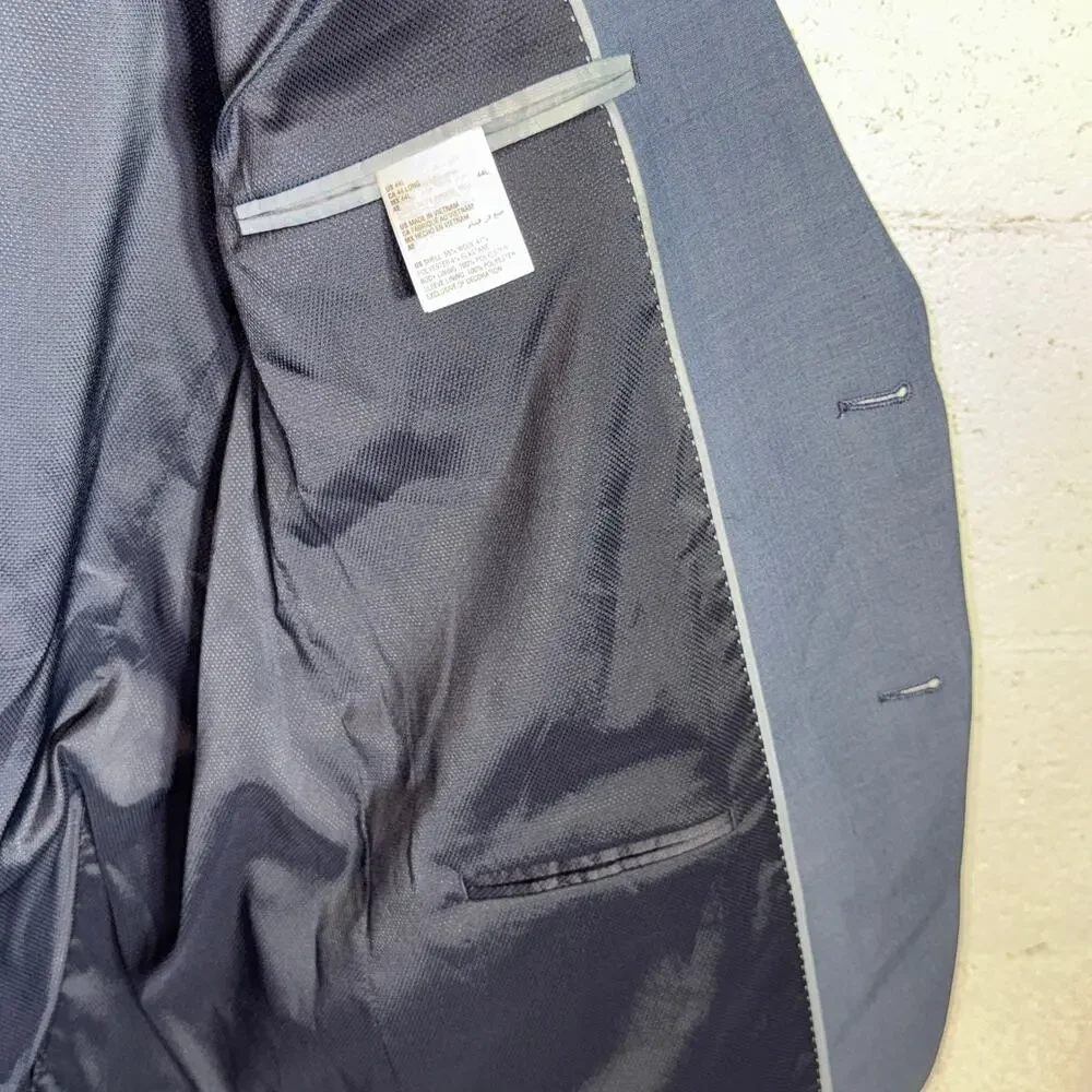 Bar III Men's Slim-Fit Wool-Blend Solid Suit Jacket, blue 44L $425